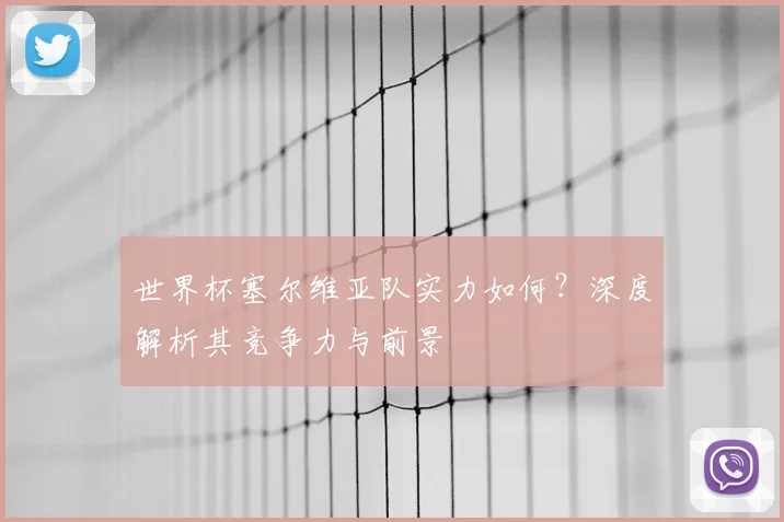 世界杯塞尔维亚队实力如何?深度解析其竞争力与前景
